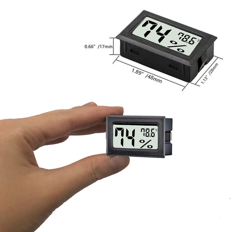 TASOGEN compact sensor for home use showing temperature and humidity at a glance.