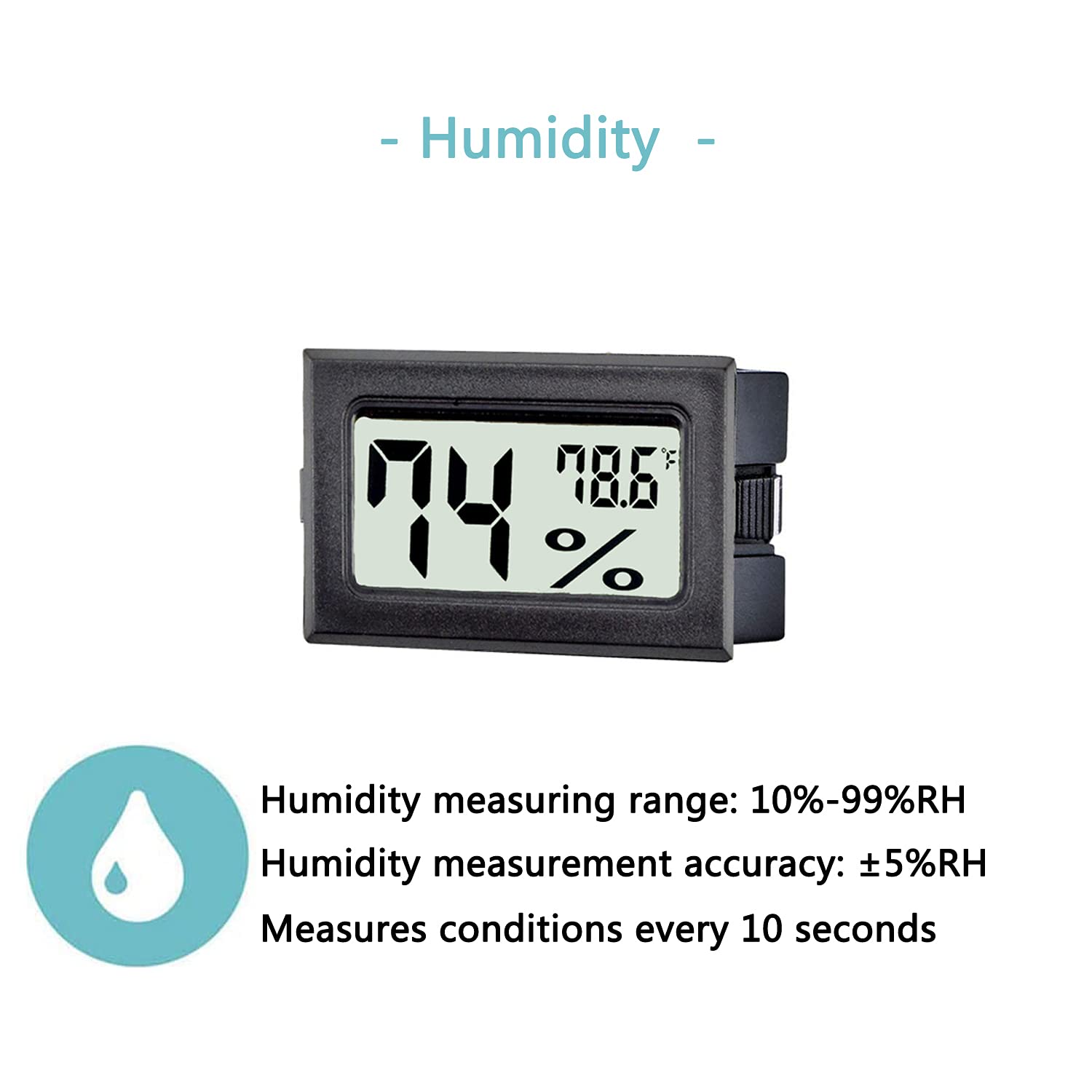 TASOGEN greenhouse monitor tracks temperature and humidity to support healthy plant conditions.