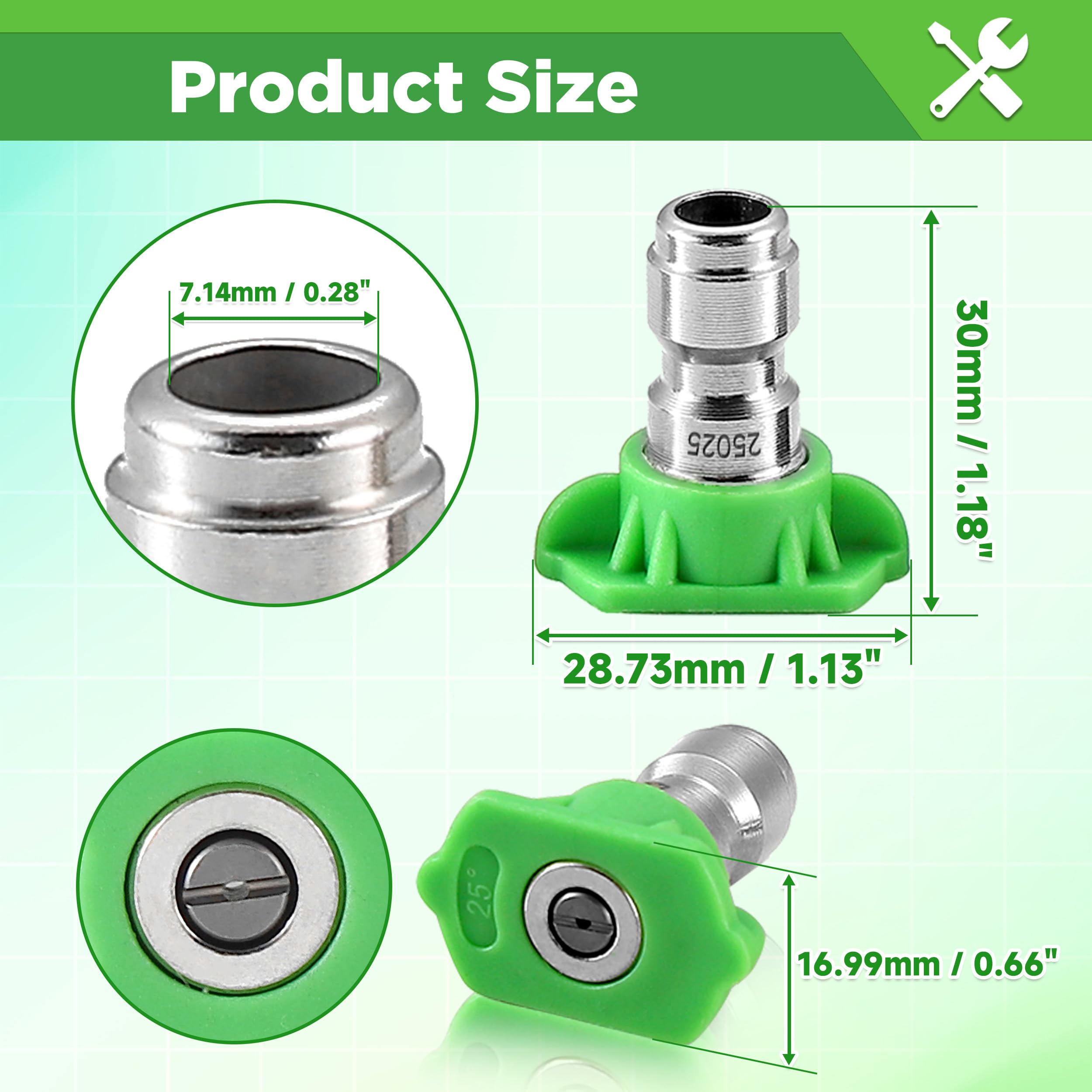 Stainless steel TasuoX nozzle tips resisting corrosion under high psi