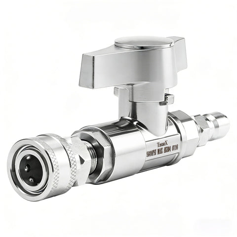 Tasuo-X ball valve with quick-connect for fast setup and reliable flow control.