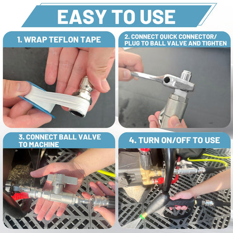 Tasuo-X flow-control lever enables rapid shut-off.