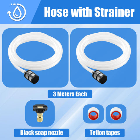 TasuoX injector with siphon tubes immersed in cleaner solution.