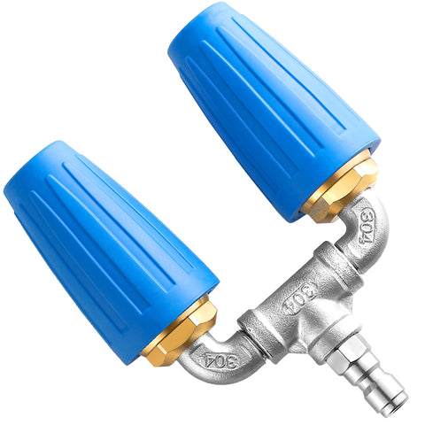 TasuoX dual turbo nozzle assembly for extended cleaning coverage on large surfaces.