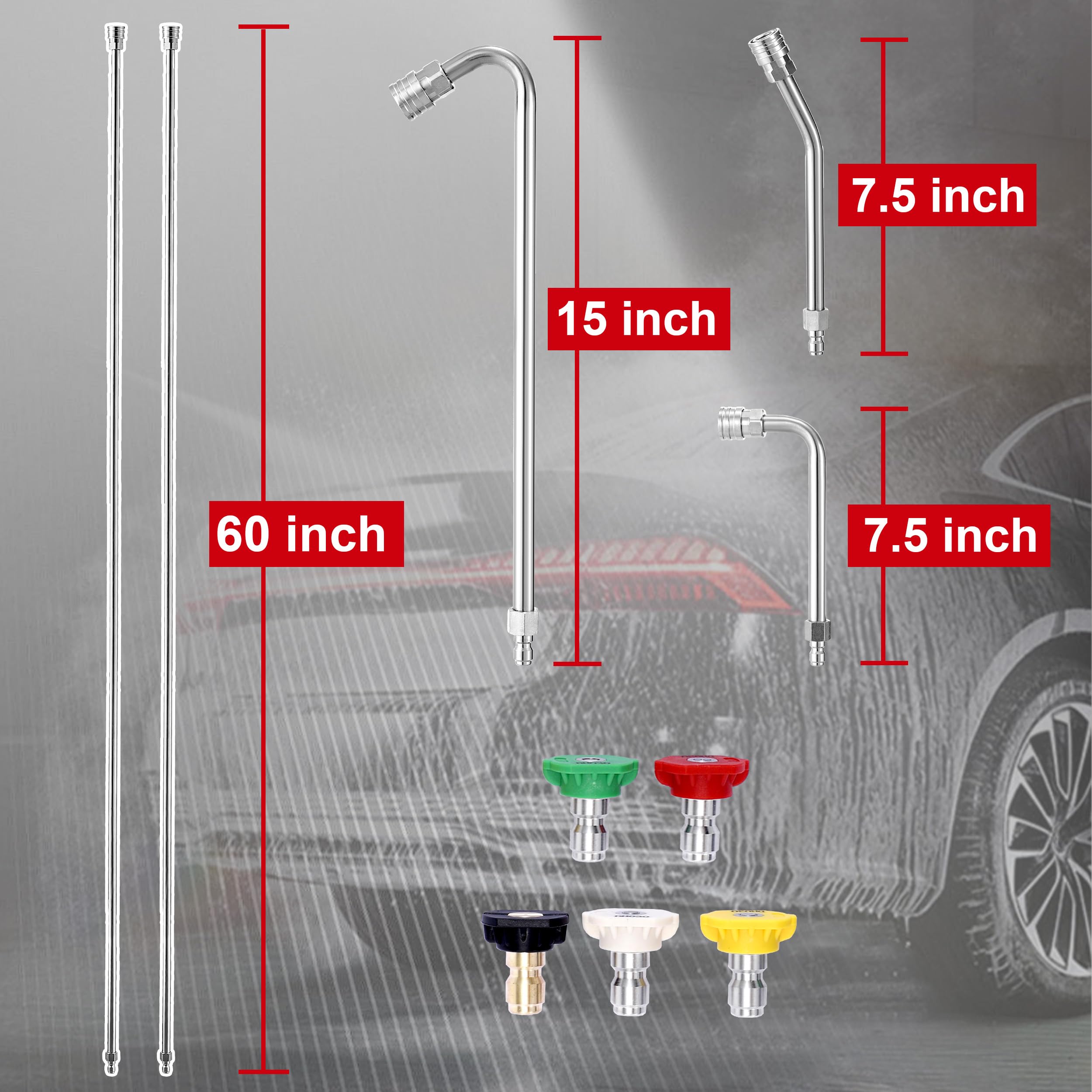 TasuoX two 60-inch extension wands boost high-reach cleaning efficiency