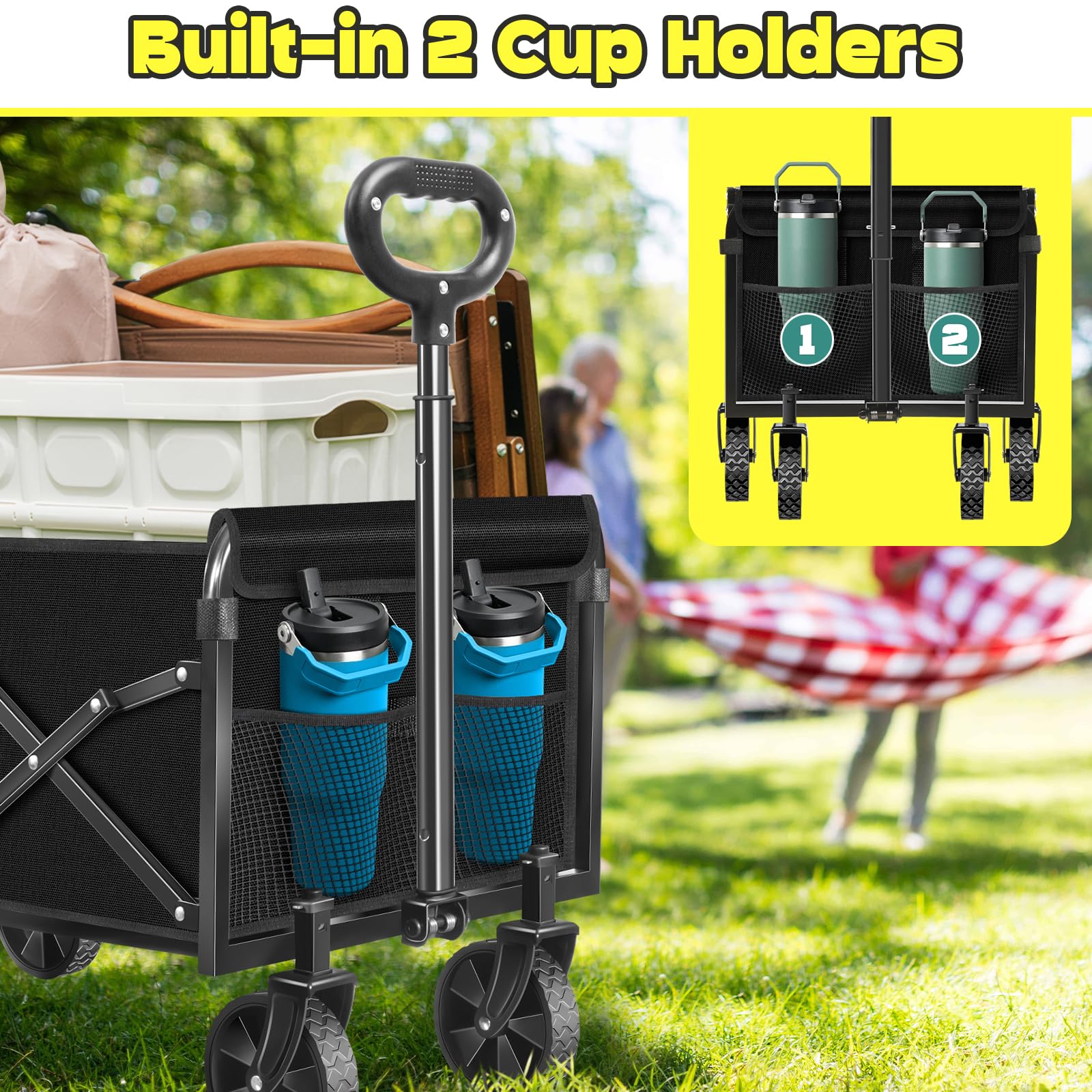 TATAANTY collapsible wagon stored neatly in a car trunk or closet.
