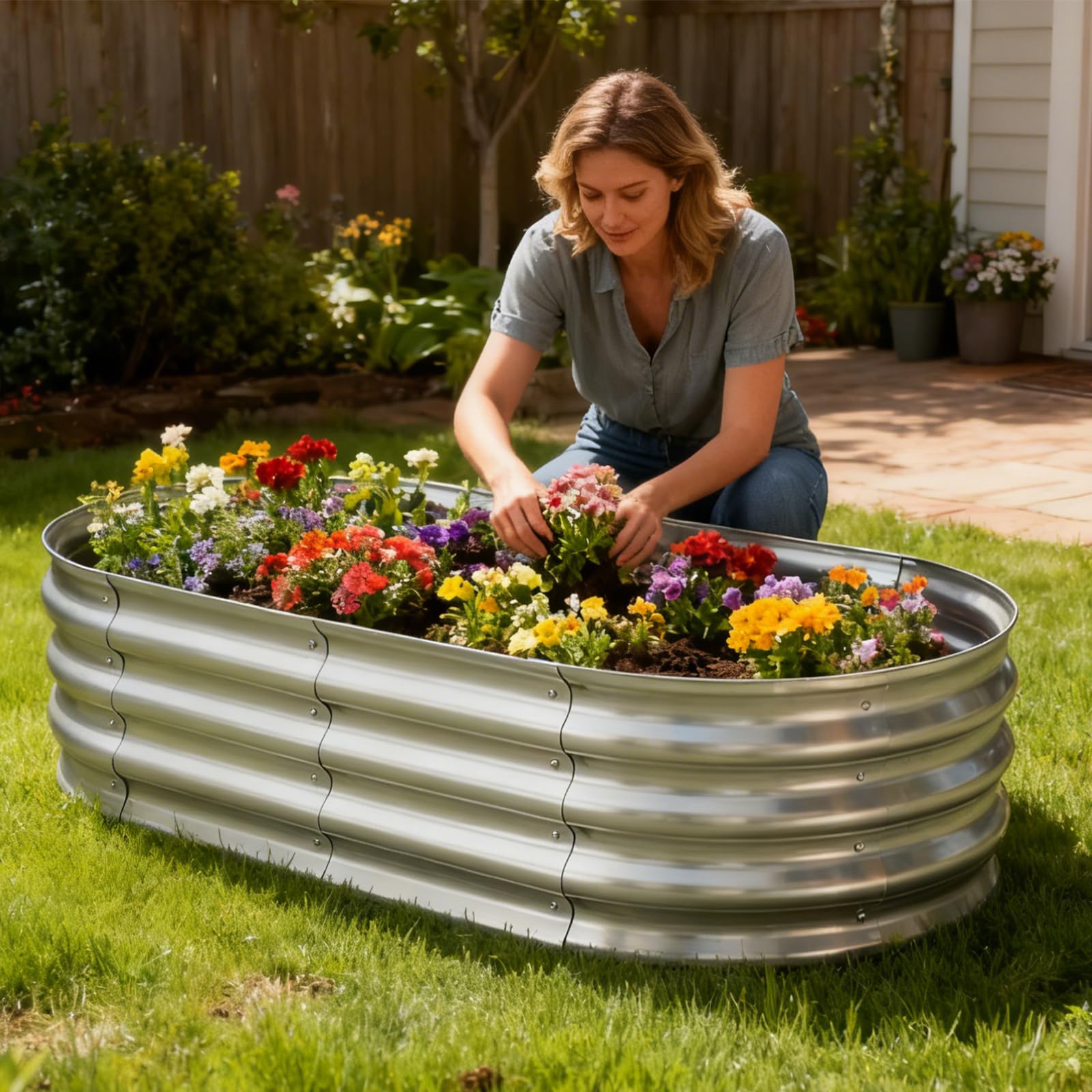 TATAANTY 2-pack kit enables quick gardening with easy setup and placement.