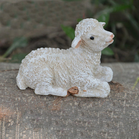 TATEELY sheep panda figurine complements micro garden visuals
