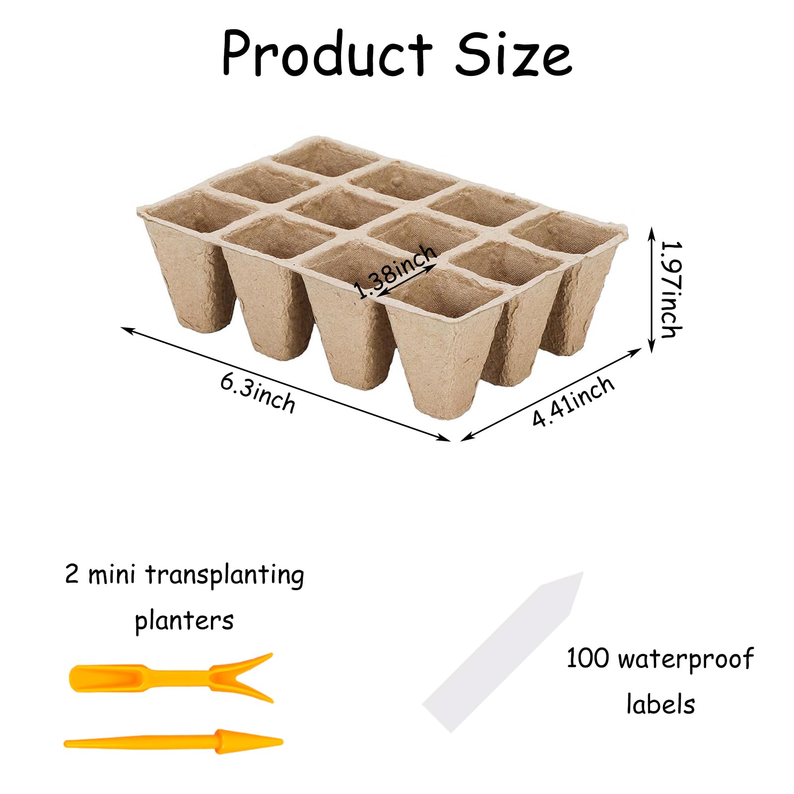 Tatibana biodegradable peat pots ready for transplant into garden