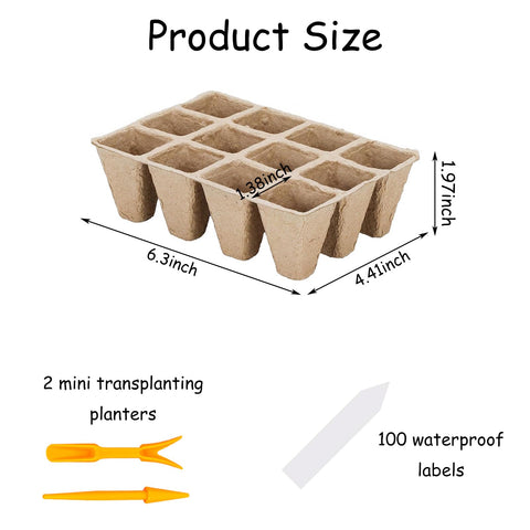 Tatibana biodegradable peat pots ready for transplant into garden