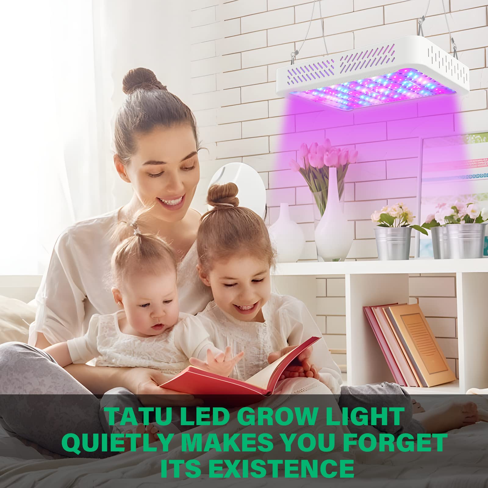 TATU 1000W LED grow light in flowering stage setup