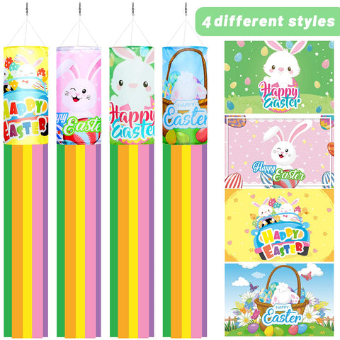 Tatuo Easter windsock flower pattern flag enhances garden or balcony with playful color.