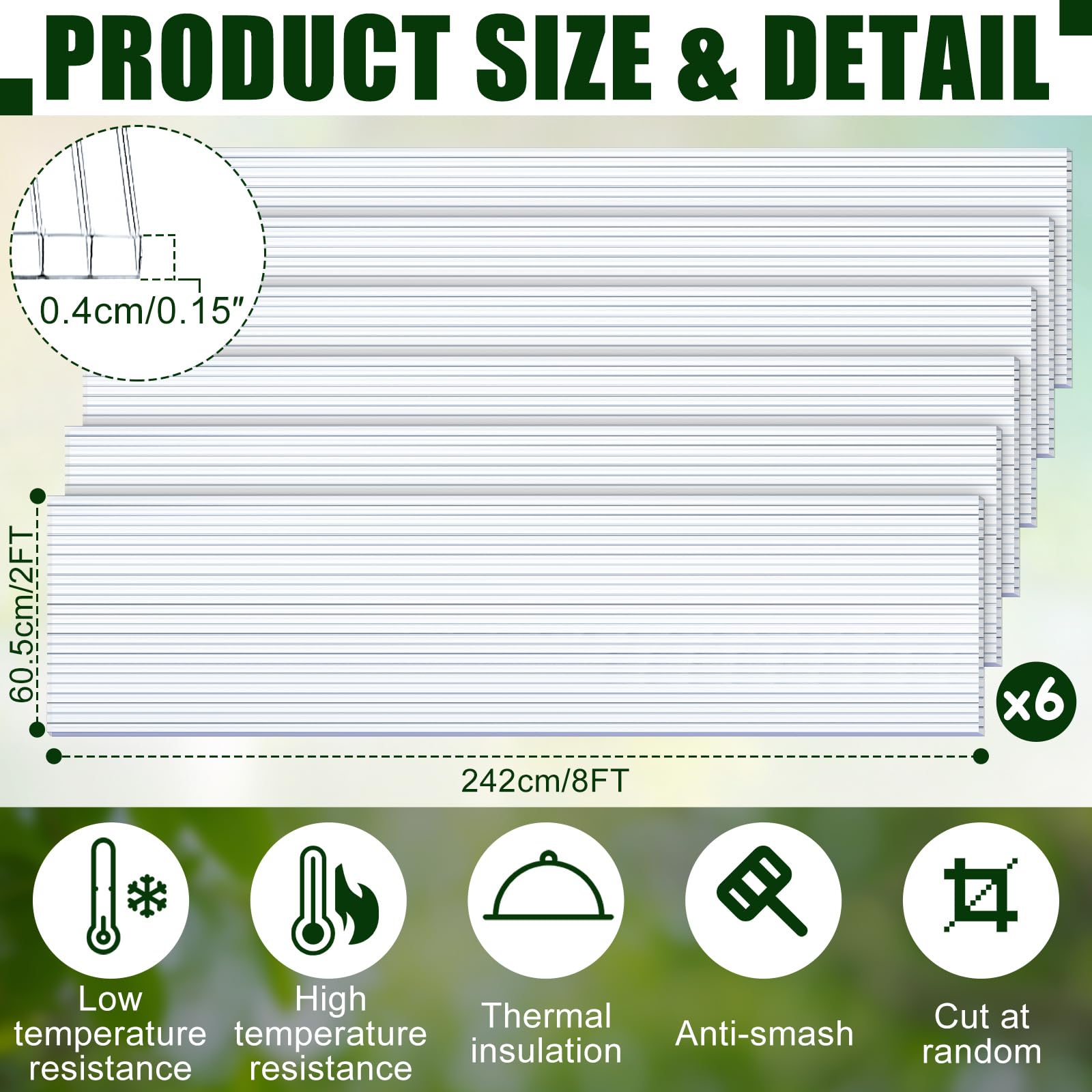 Tatuo polycarbonate panel honeycomb design boosts insulation.