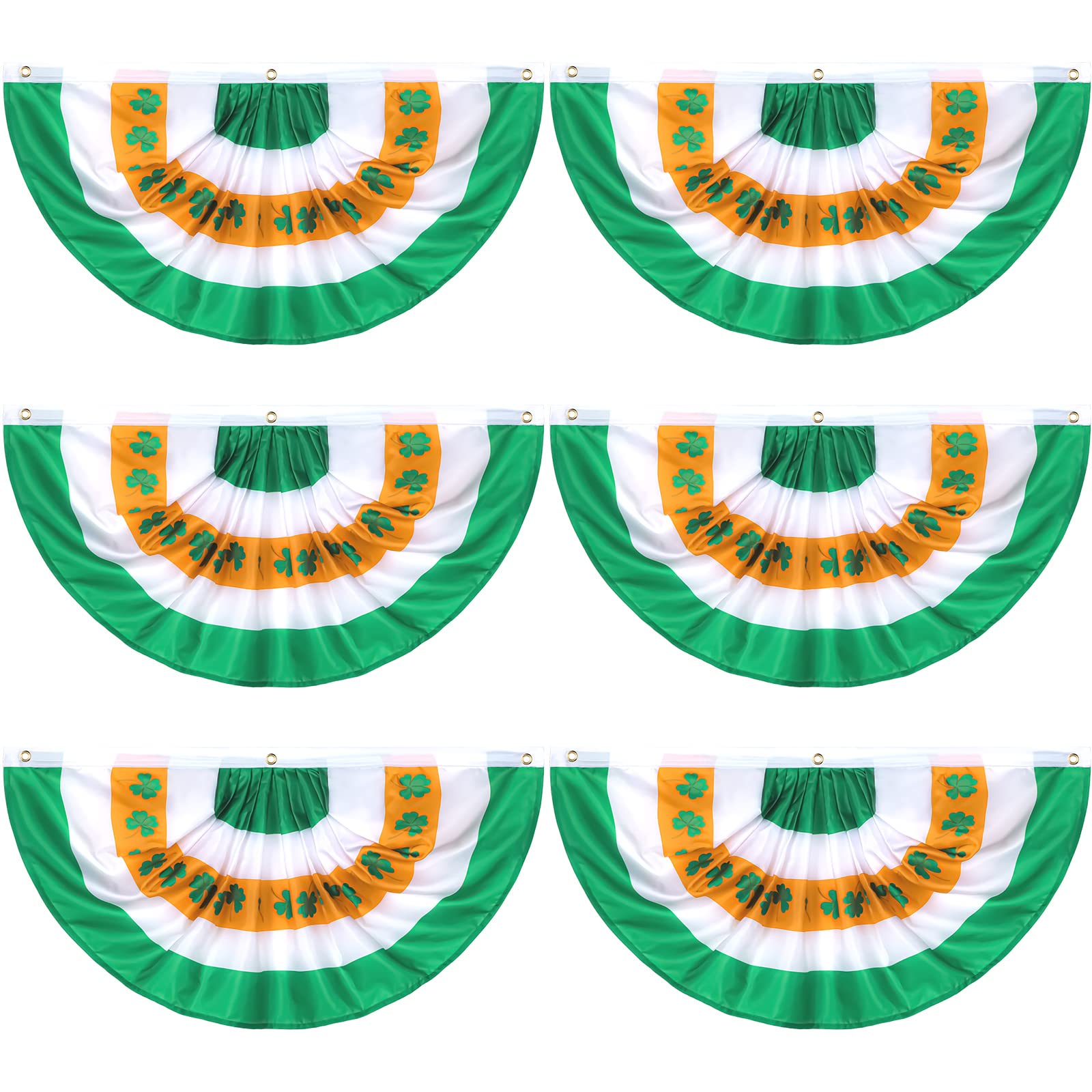 Tatuo shamrock flag half fan for outdoor decor on St. Patrick's Day