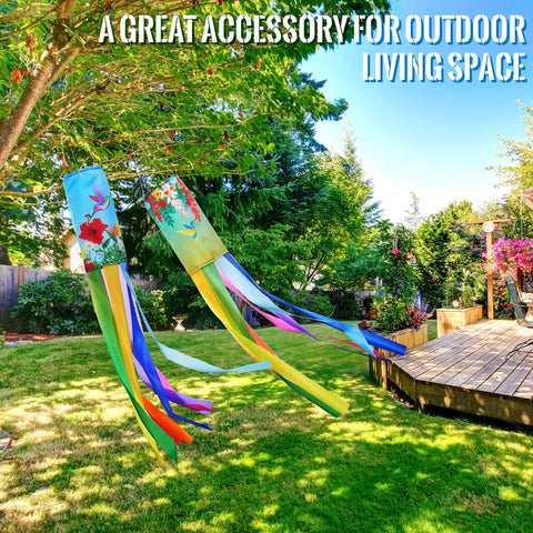 Tatuo twin hummingbirds and flowers design as yard accessory