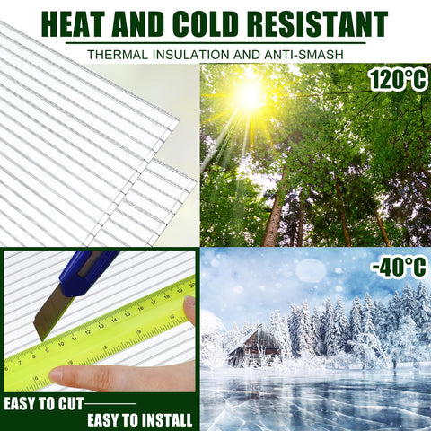 Tatuo twin-wall roof panel easy-cut for custom greenhouse fits.