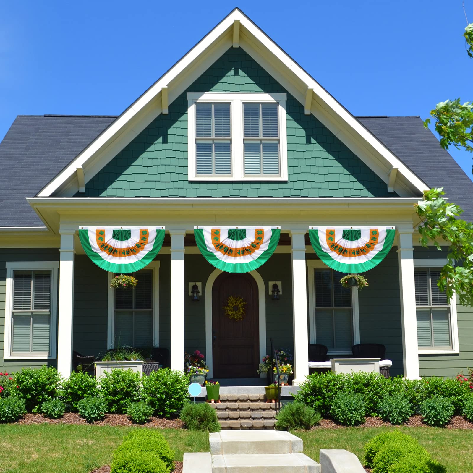 Tatuo vibrant Irish flag banners elevate home entrances and outdoor spaces
