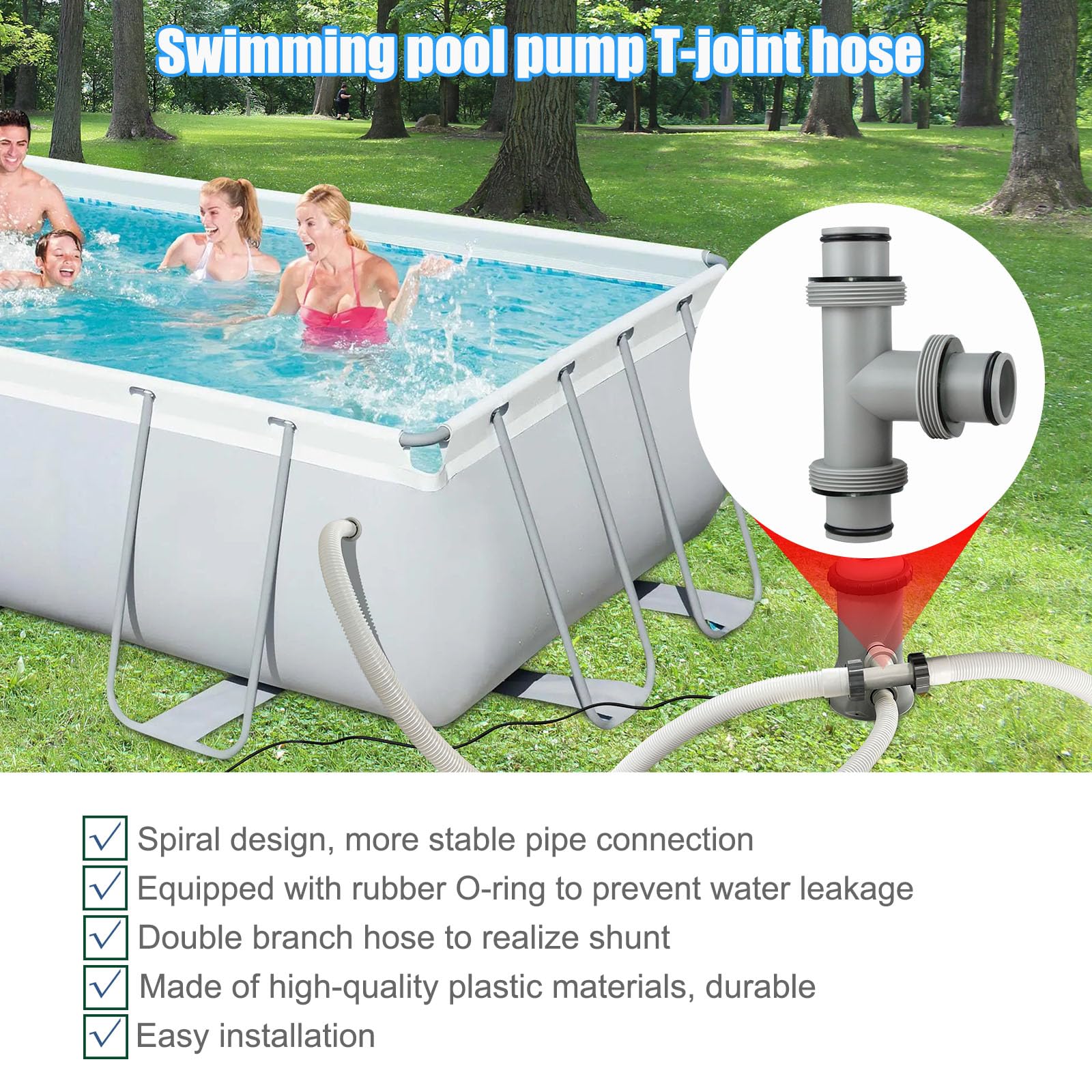 Taudang easy installation for above-ground pool setups