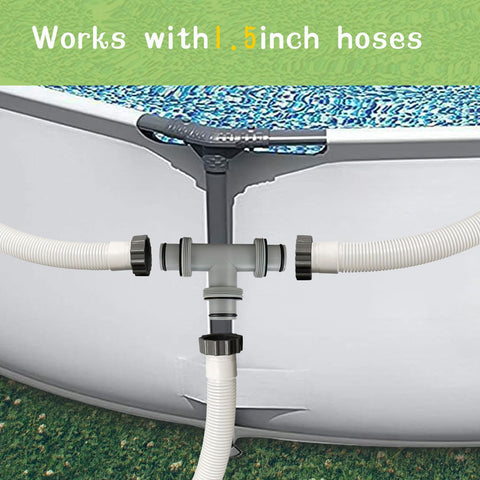 Taudang tee joint used with Intex pools for flexible piping