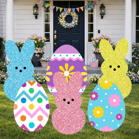 taupphoo large 24inch easter egg yard sign for curbside display