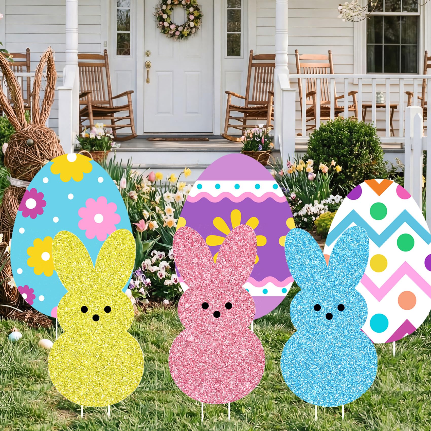 taupphoo spring garden yard signs for seasonal display
