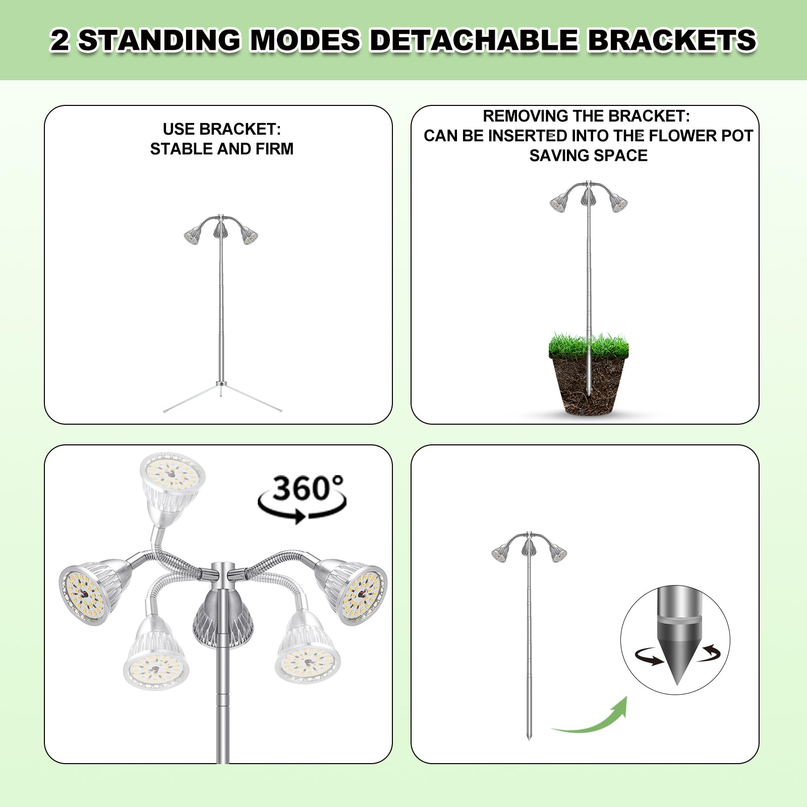 TAURUSY Grow Light aluminum alloy construction blends durability with decorative appeal.