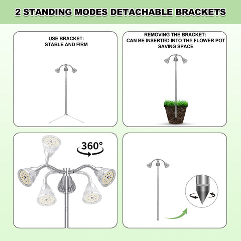 TAURUSY Grow Light aluminum alloy construction blends durability with decorative appeal.