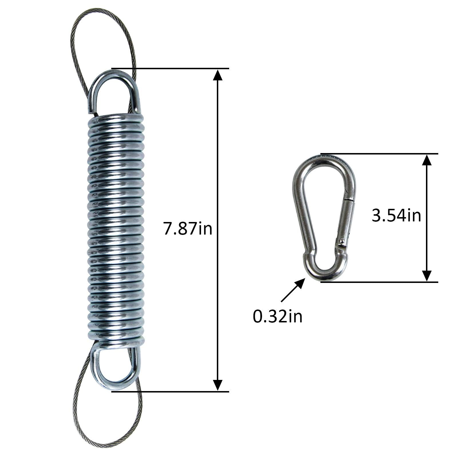 tauuio stainless steel snap hooks securing the hanging chair safely