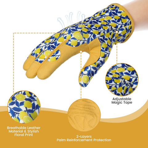 Tavaleu breathable back fabric keeps hands cool during long garden sessions.