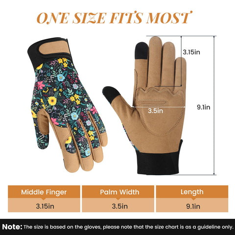 Tavaleu breathable back panel gardening gloves keep hands cool during work.
