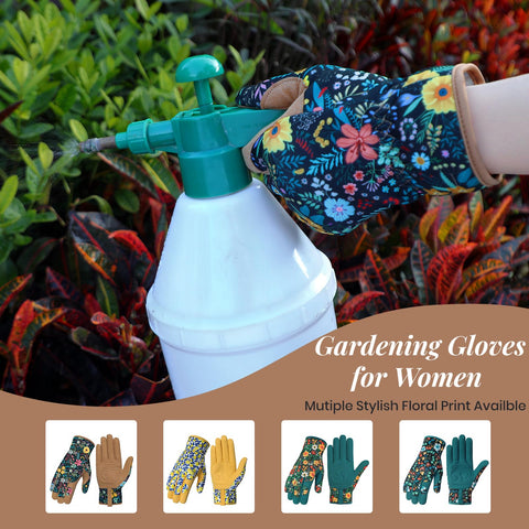 Tavaleu floral-pattern gloves add style to everyday gardening tasks.