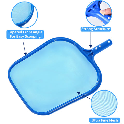 Tavaleu Pool Skimmer debris-holding-capacity keeps leaves contained during cleaning.