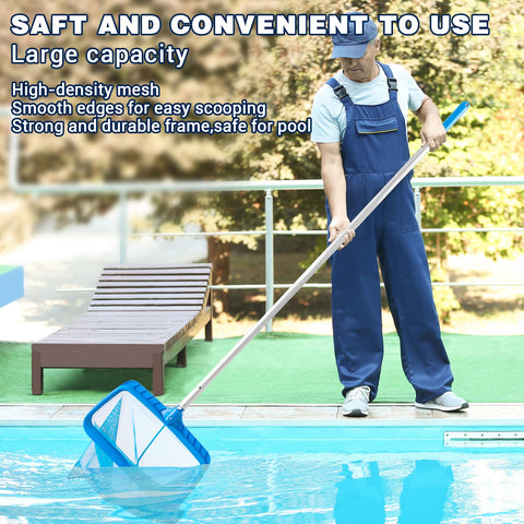Tavaleu Pool Skimmer easy-scoop edge reduces snagging.
