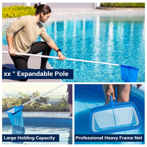 Tavaleu Pool Skimmer hanging head design stores neatly.
