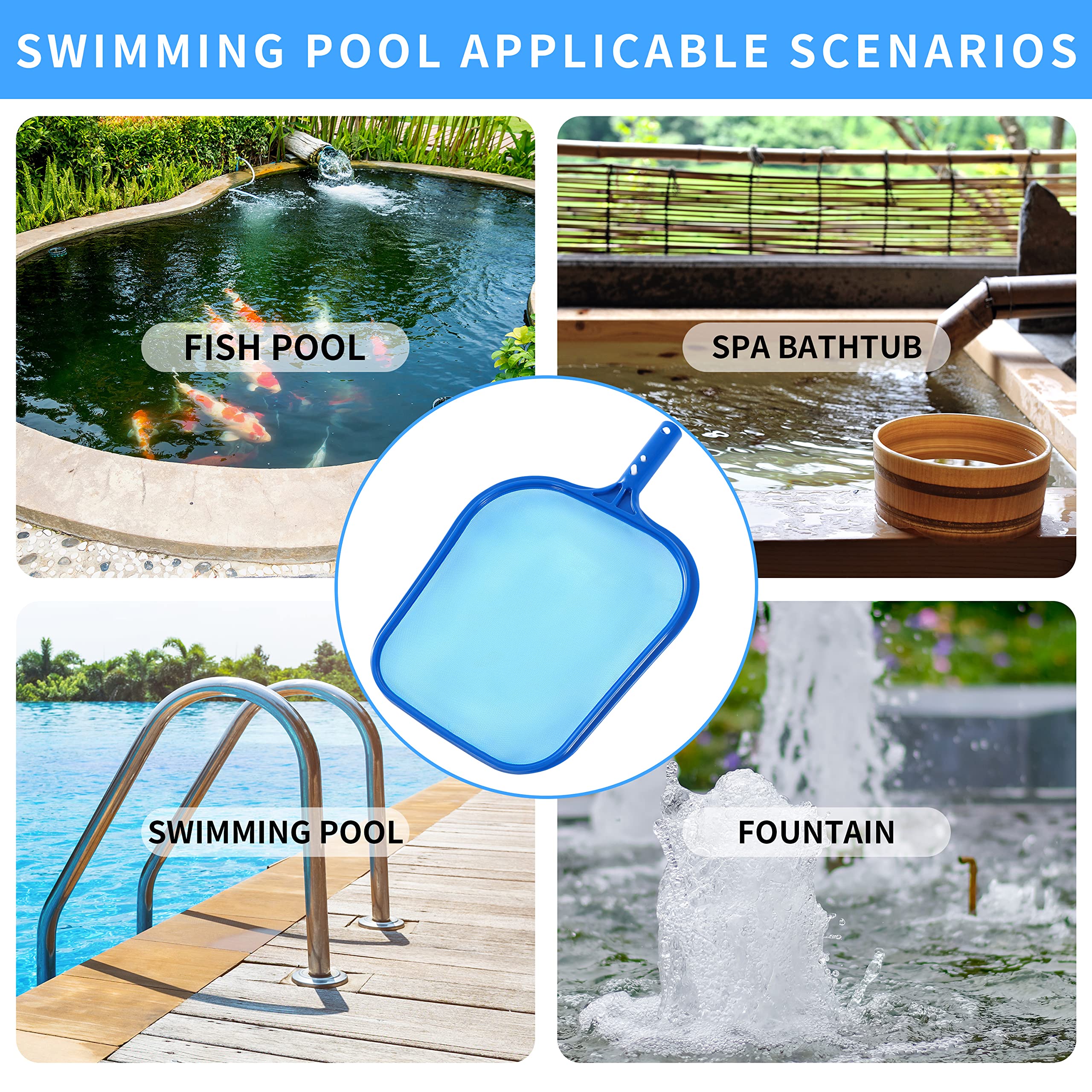 Tavaleu Pool Skimmer lightweight-net reduces effort during pool cleaning.