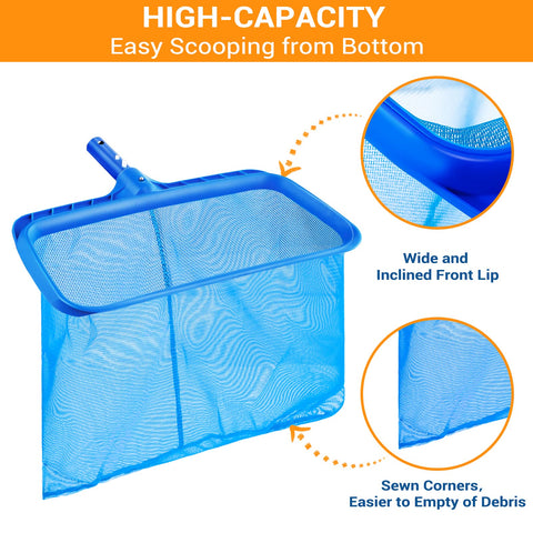 Tavaleu pool skimmer net easy-scoop edge for quick debris removal.