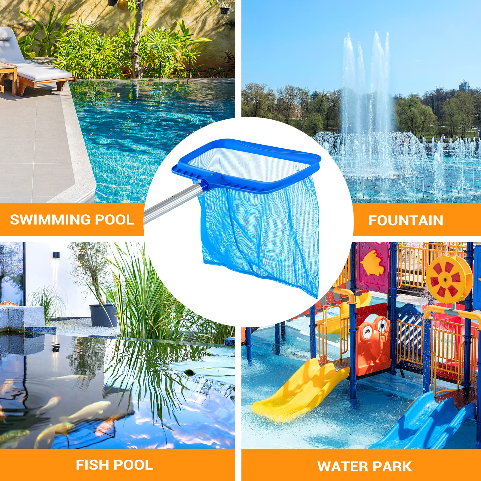 Tavaleu pool skimmer net finer nylon filter captures small leaves.