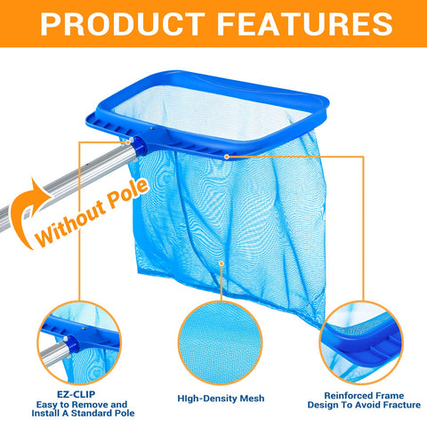 Tavaleu pool skimmer net large capacity 17-inch opening.