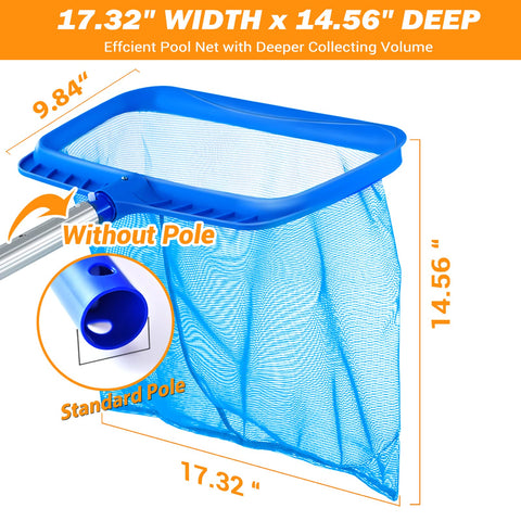 Tavaleu pool skimmer net reinforced frame for durable use.