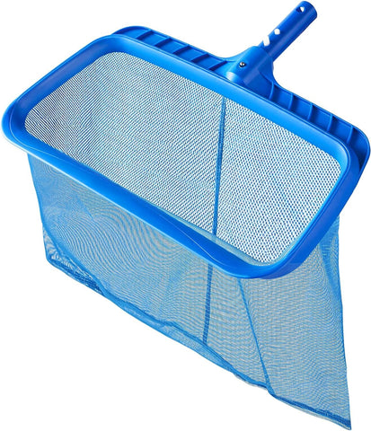 Tavaleu pool skimmer net reinforced frame protecting liner during cleaning.