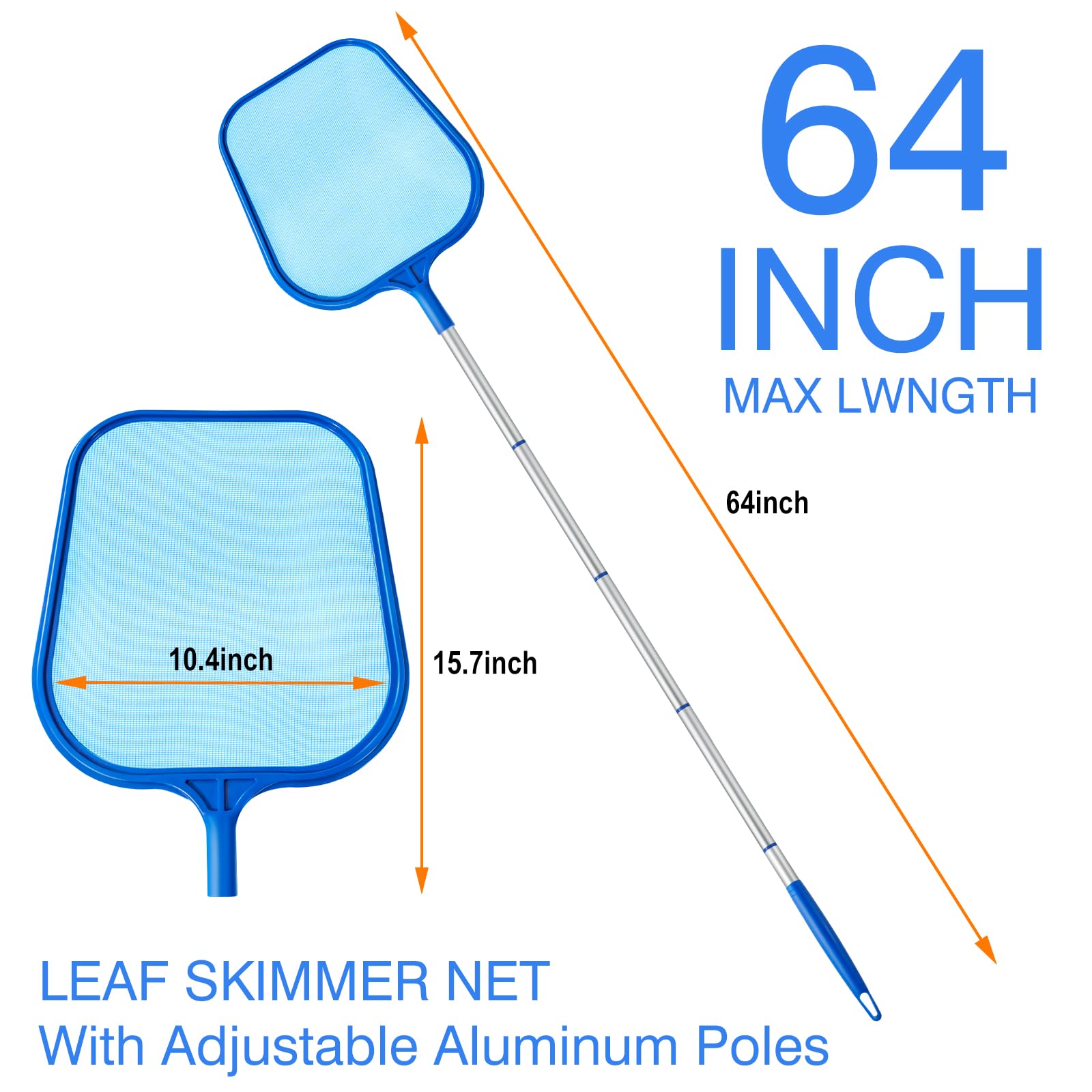 Tavaleu ultra-fine mesh skimmer net captures tiny surface debris.
