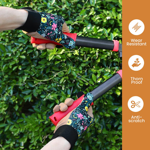 Tavaleu women's gardening gloves floral-pattern design adds style to garden tasks.