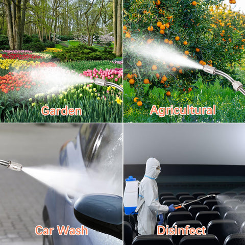 Lockable switch handle reduces hand fatigue during long spraying tasks.