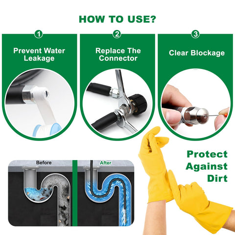 Tayapura spray sewer jetting nozzle expands reach for surface cleaning