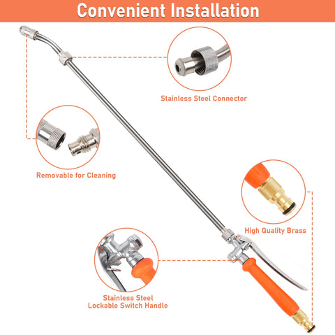 Compatible with common hoses for cars, roofs, and gardens.