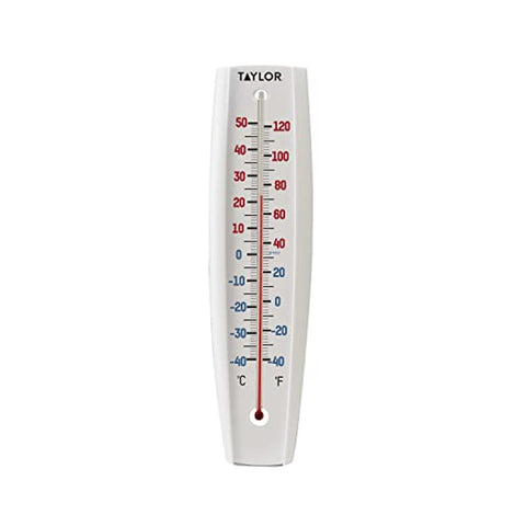 Taylor 14-inch jumbo numbers thermometer for easy outdoor reading from a distance.