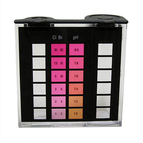 Taylor 9056 DPD comparator unit for high-range chlorine and bromine testing.
