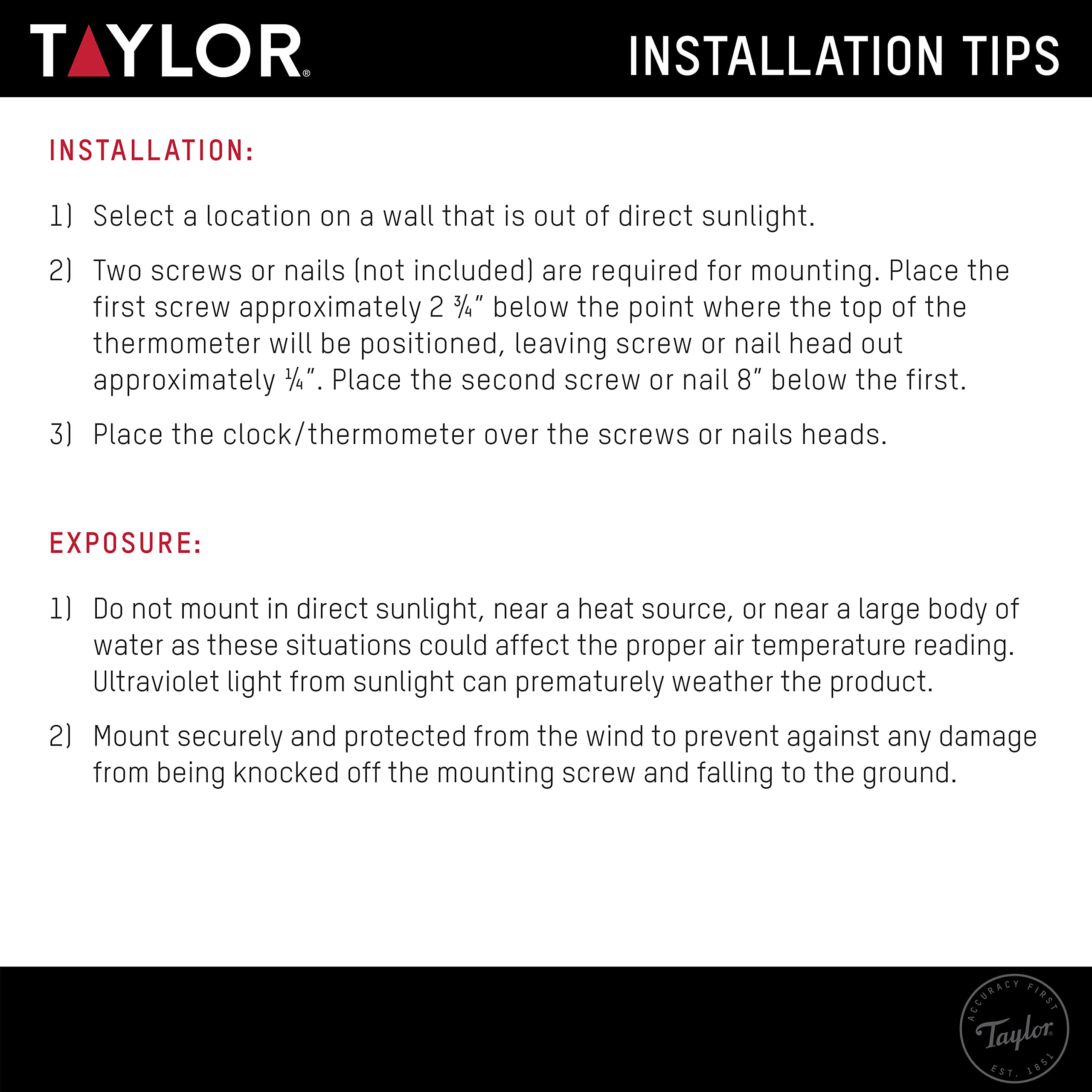 Taylor black unit blends with decor while monitoring indoor climate.