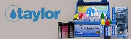 Taylor calcium indicator liquid in-use shot demonstrates accurate measurements for pool maintenance