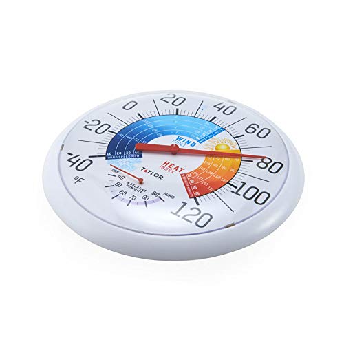 Taylor indoor-outdoor hygrometer for clear humidity readings.