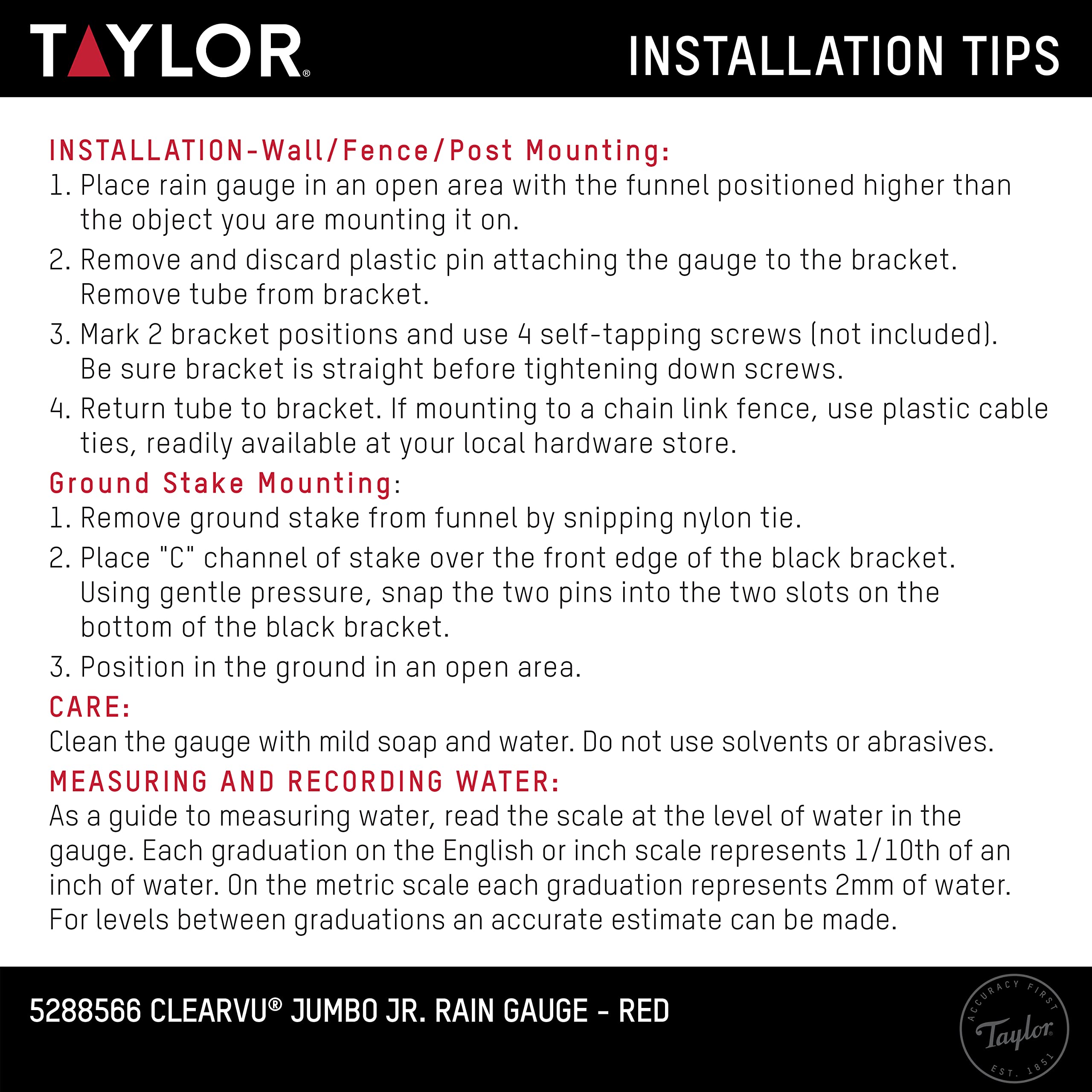Taylor Jumbo Jr mounting bracket on fence or post for secure placement